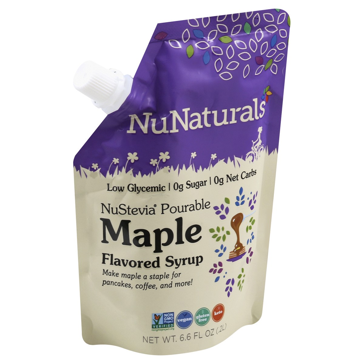 slide 7 of 13, NuNaturals Nustevia Pourable Maple Flavored Syrup 6.6 oz, 6.6 oz