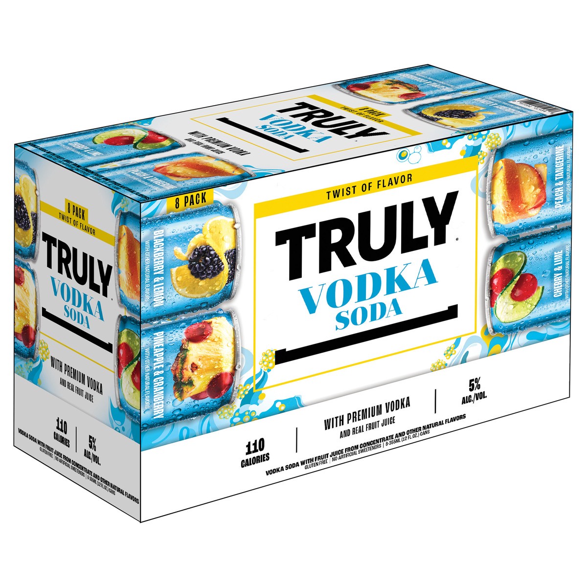 slide 8 of 9, TRULY Vodka Soda Twist of Flavor Variety Pack (12 fl. oz. Can, 8pk.), 8 ct; 12 oz