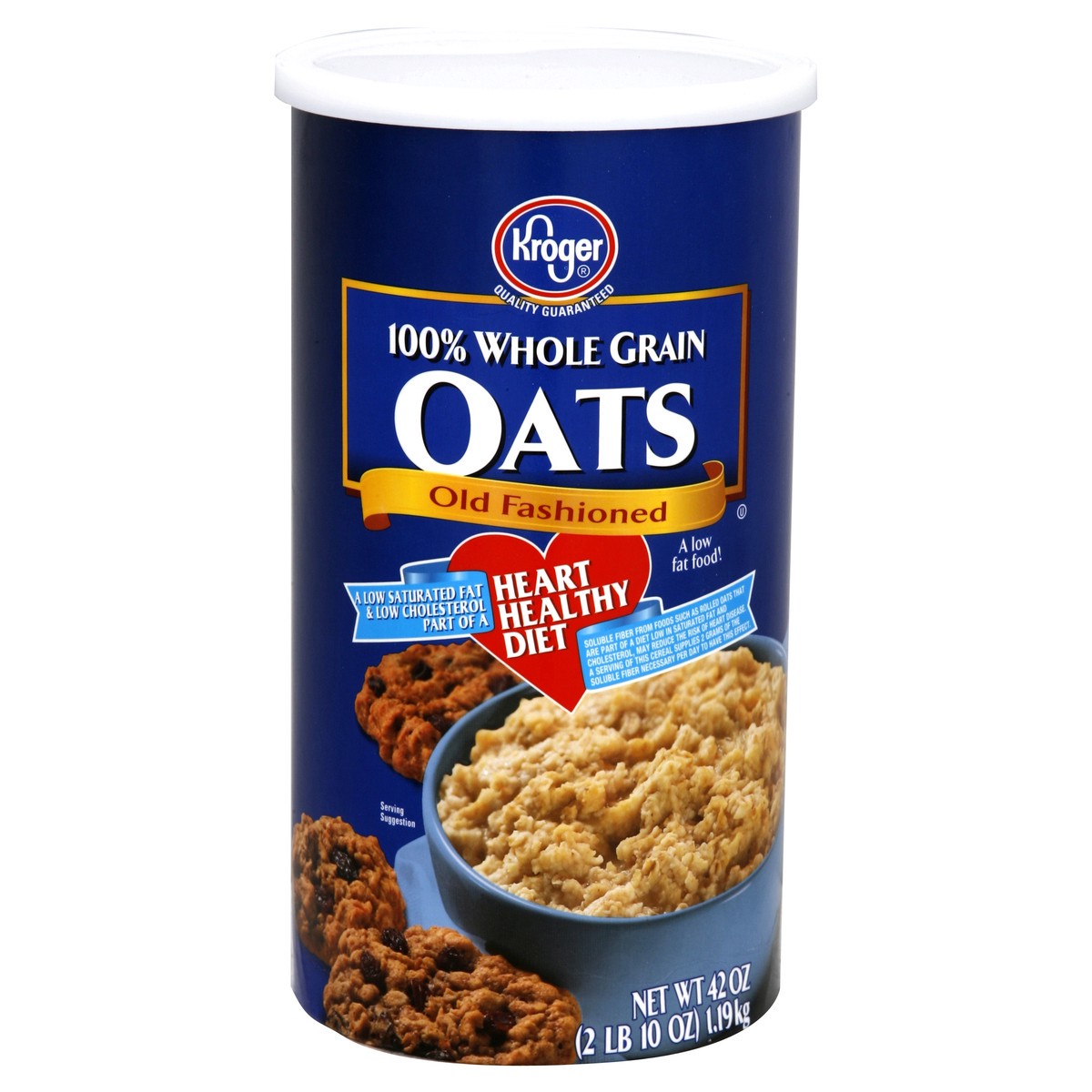 slide 2 of 2, Kroger Old Fashioned Whole Grain Oats, 42 oz