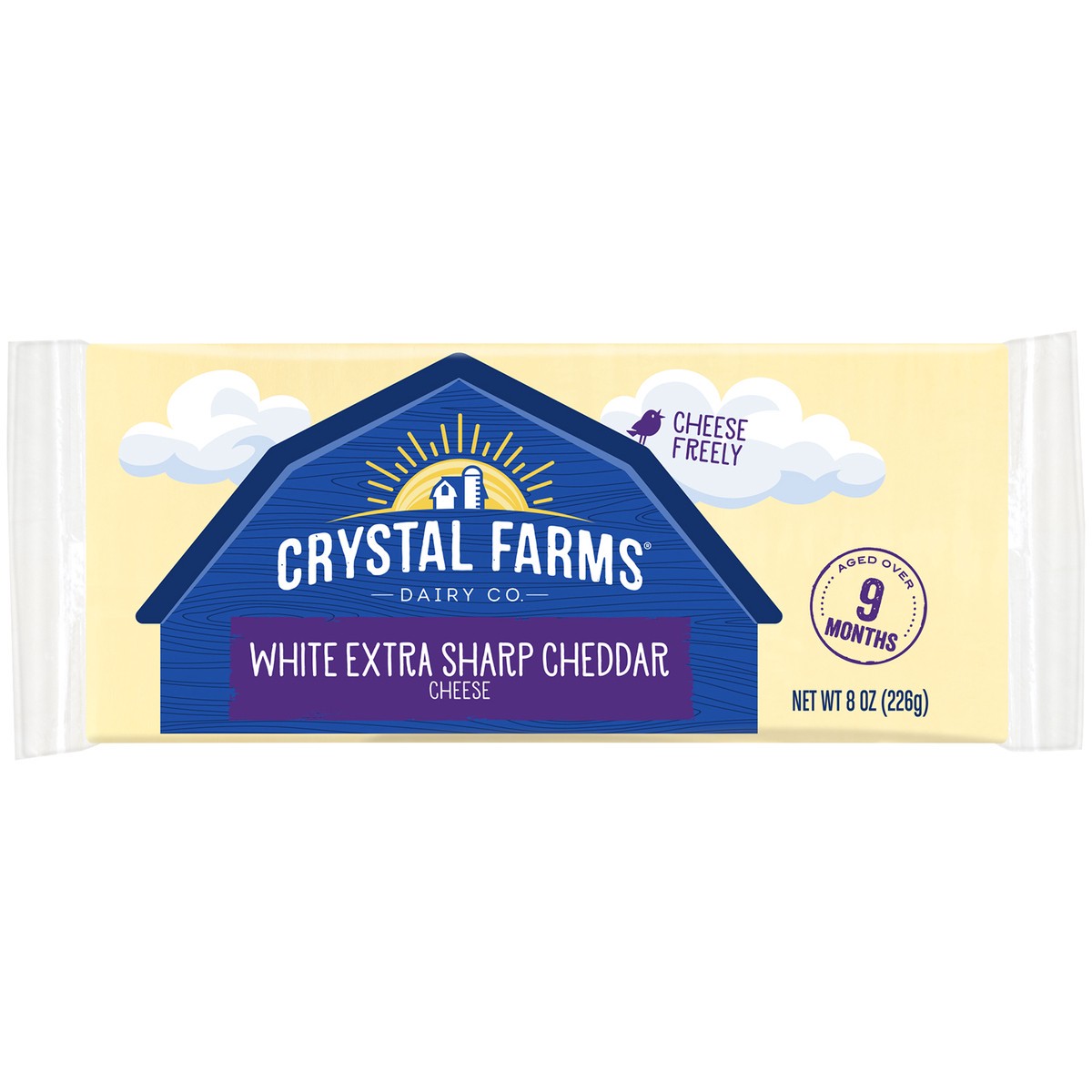 slide 2 of 2, Crystal Farms Cheddar Single Slices, 8 oz