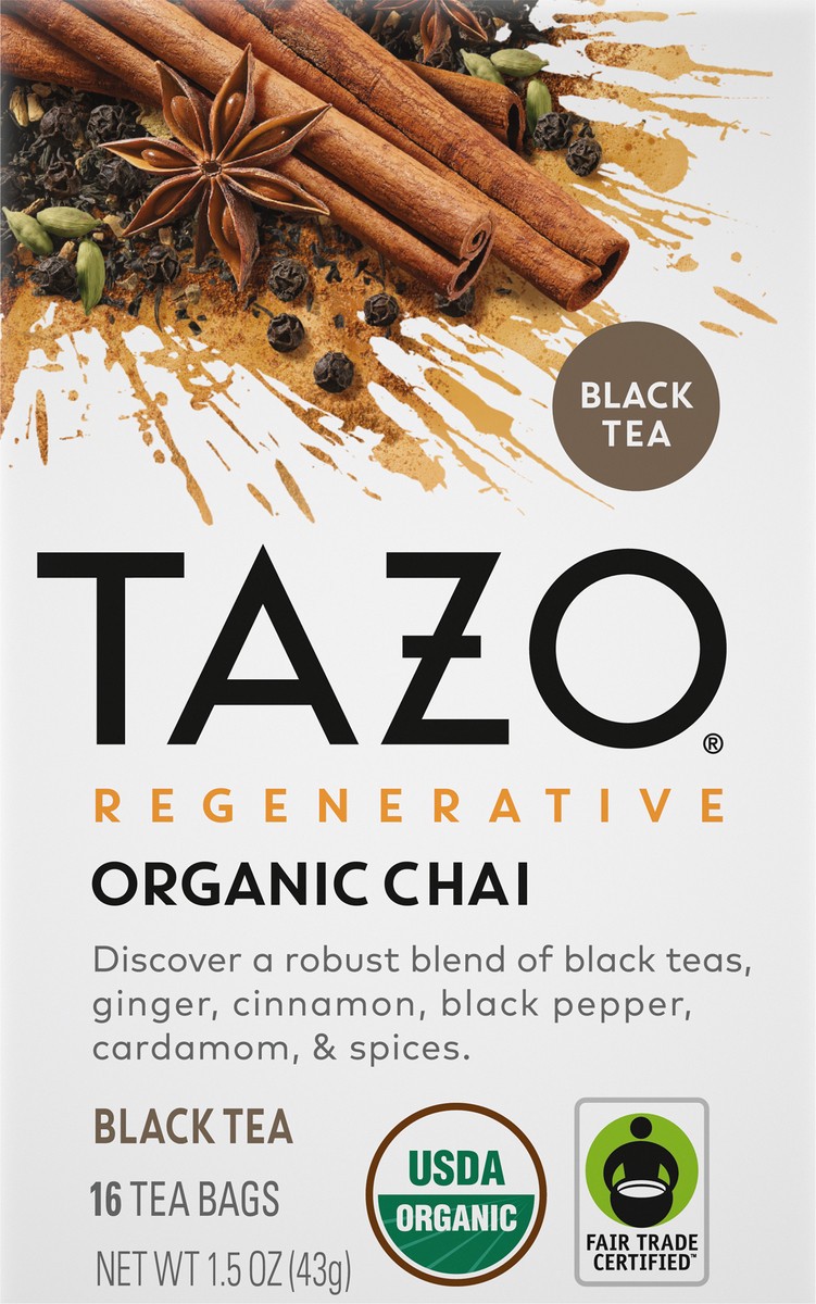 slide 4 of 4, TAZO TB ORG FT Chai 6 16ct, 16 ct