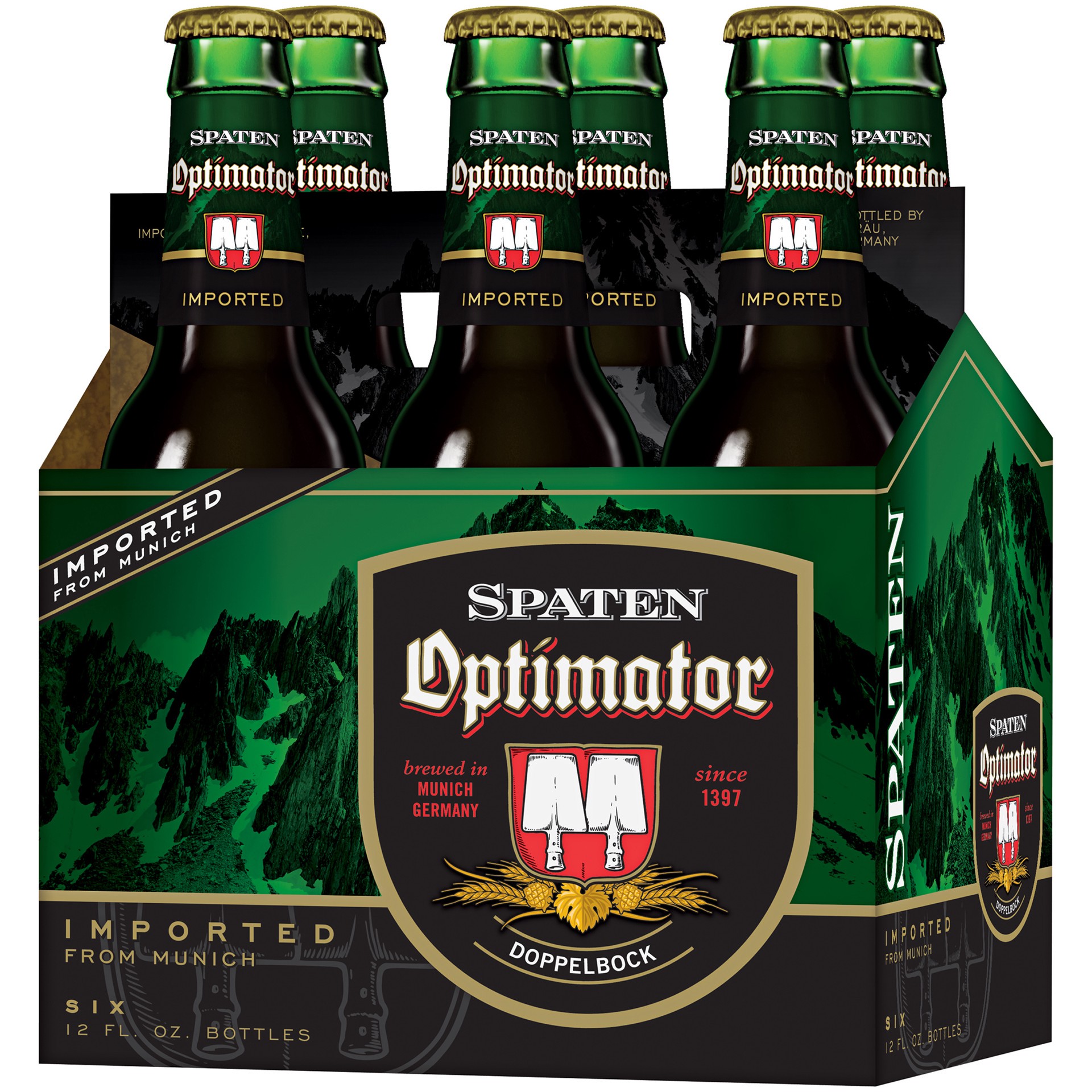 slide 2 of 3, Spaten Optimator Bock, 6 Pack 12 FL OZ Bottles, 6 ct