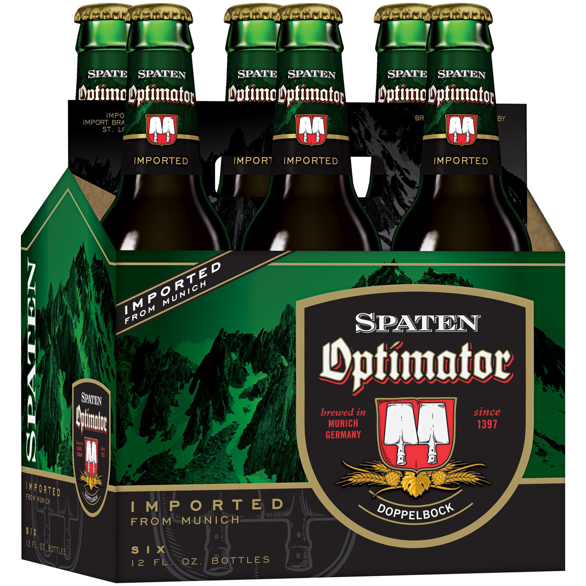 slide 1 of 3, Spaten Optimator Bock, 6 Pack 12 FL OZ Bottles, 6 ct