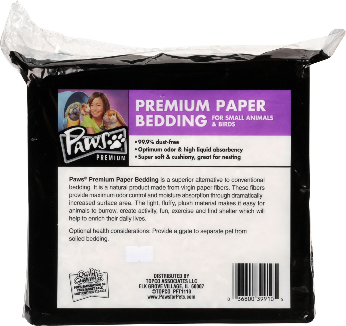 slide 8 of 11, Paws Happy Life Premium Paper Bedding for Small Animals & Birds 1 ea, 1 ea