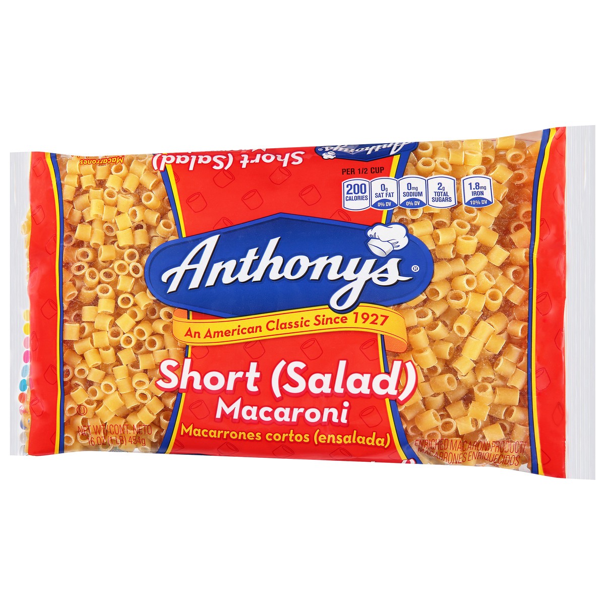 slide 3 of 9, Anthony's Short (Salad) Macaroni 16 oz, 16 oz