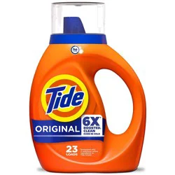Tide Liquid Laundry Detergent, Original Scent, 23 Loads, 29 fl oz, Boosted Clean even in cold water, laundry soap, concentrated liquid detergent