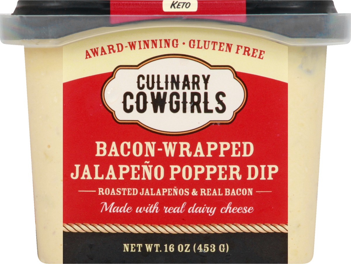 slide 3 of 13, Culinary Cowgirls Bacon-Wrapped Jalapeno Popper Dip 16 oz, 16 oz