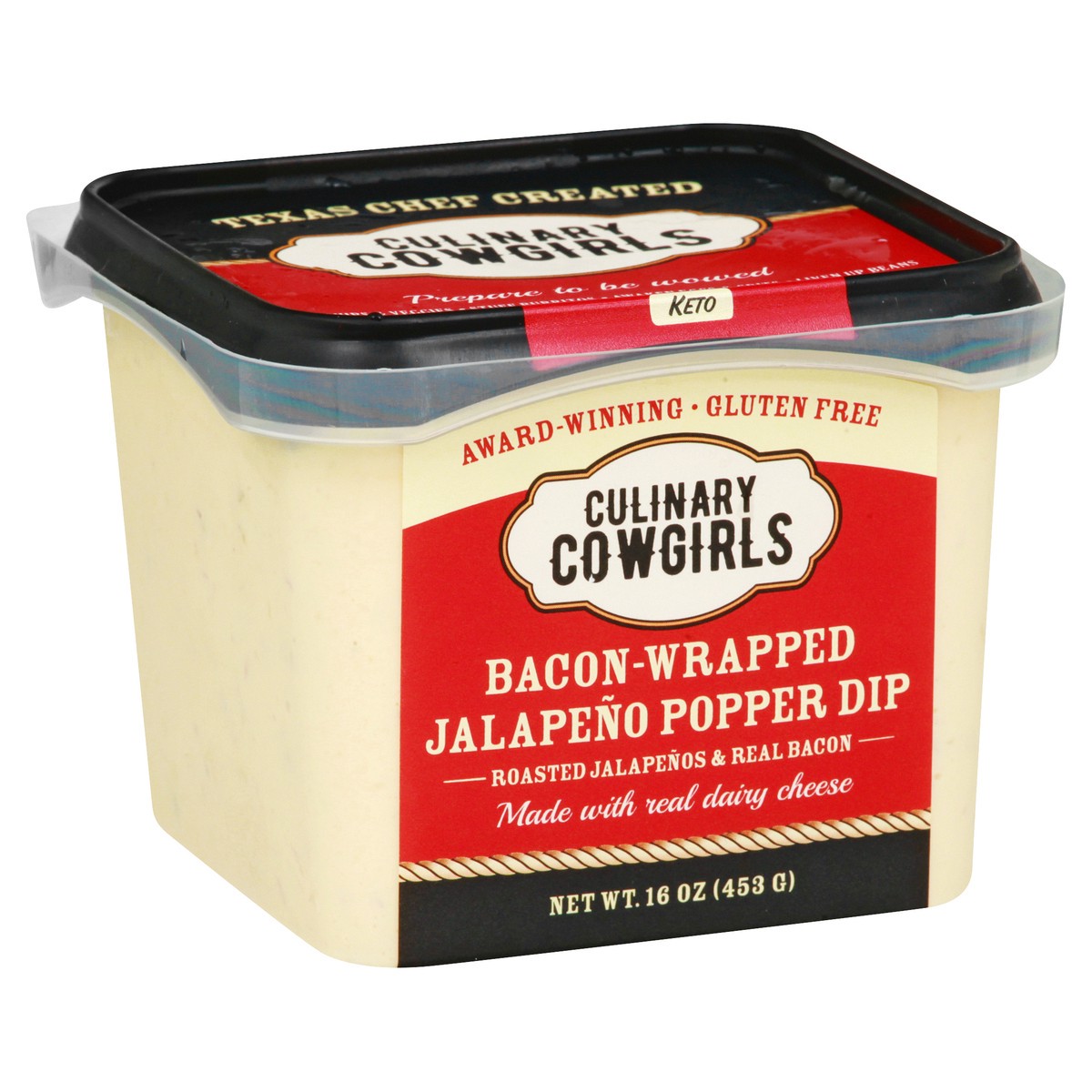 slide 8 of 13, Culinary Cowgirls Bacon-Wrapped Jalapeno Popper Dip 16 oz, 16 oz