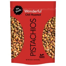 Wonderful Pistachios, No Shells Chili Roasted Nuts, 22 Ounce Bag