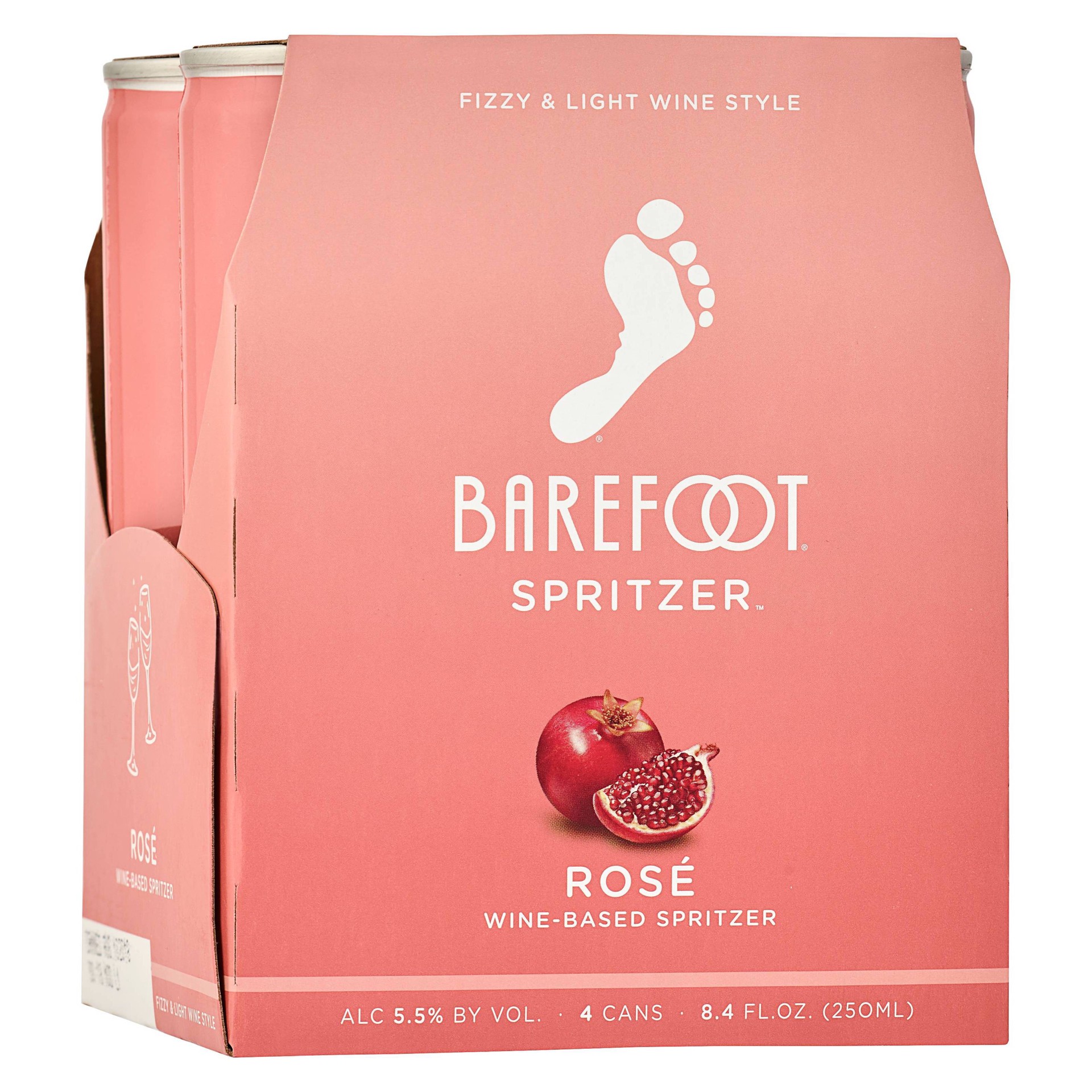 slide 1 of 2, Barefoot Refresh Spritzer Rose , 4 ct; 250 ml