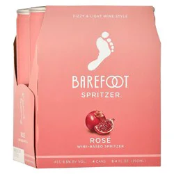 Barefoot Spritzer Rosé Wine 4 Single Serve 250ml