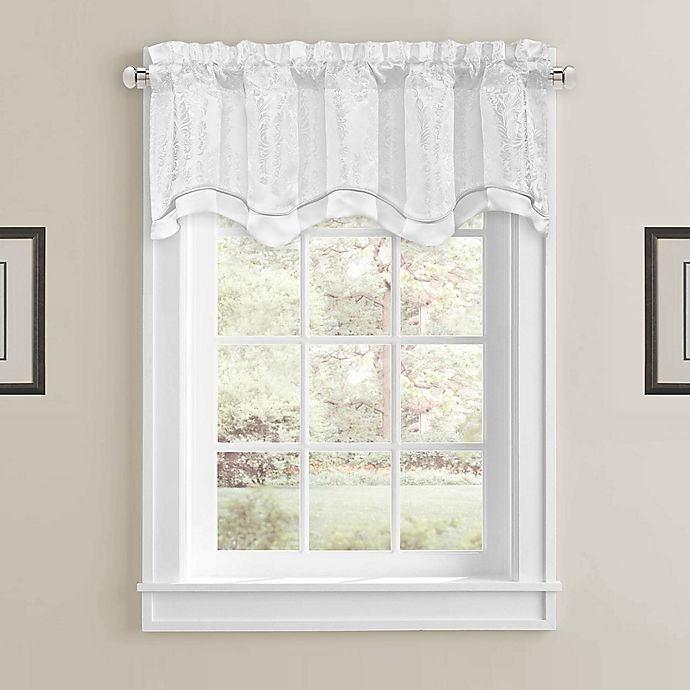 slide 1 of 1, J. Queen New York Constantine Rod Pocket Window Valance - White, 1 ct