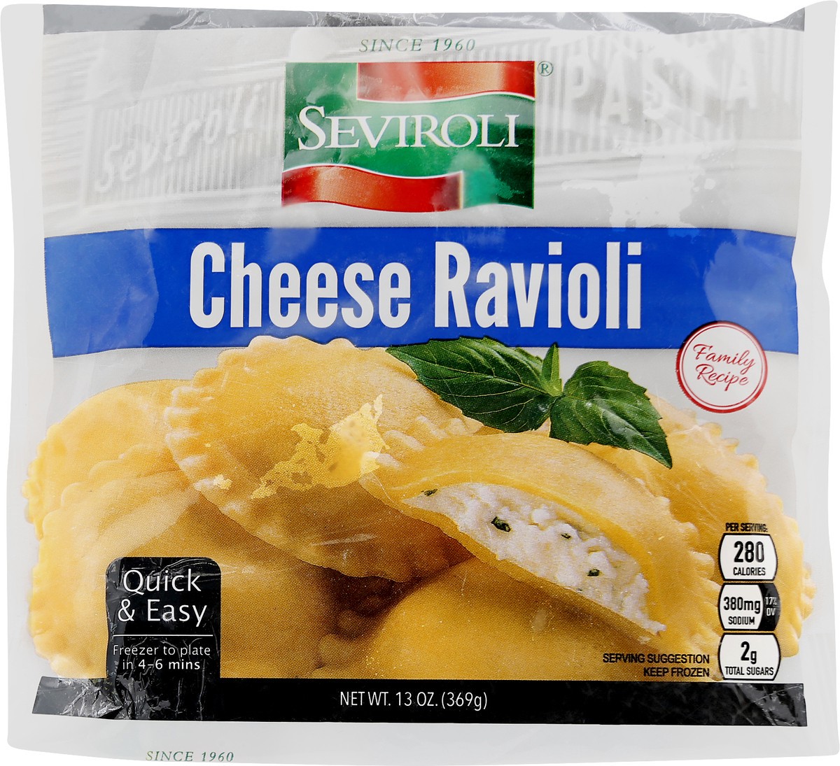slide 9 of 10, Seviroli Large Ravioli / Cheese, 13 oz
