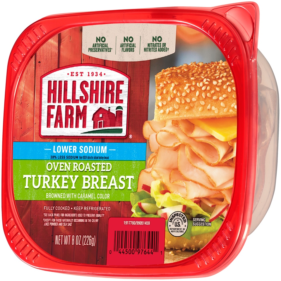 slide 4 of 6, Hillshire Farm Deli Select Low Sodium Oven Roasted Turkey Breast, 8 oz