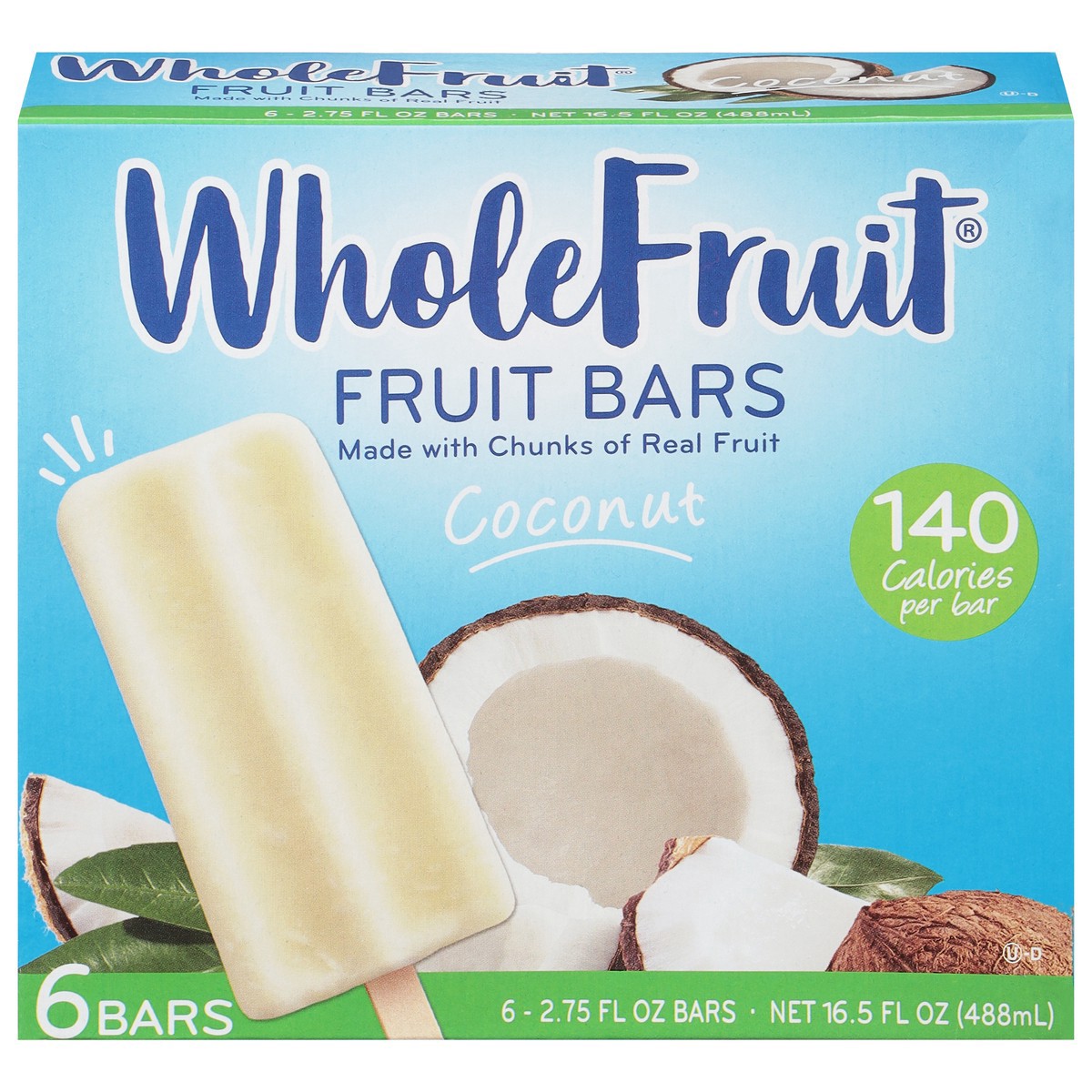 slide 12 of 12, Whole Fruit Coconut Fruit Bars 6 - 2.75 fl oz Bars, 6 ct