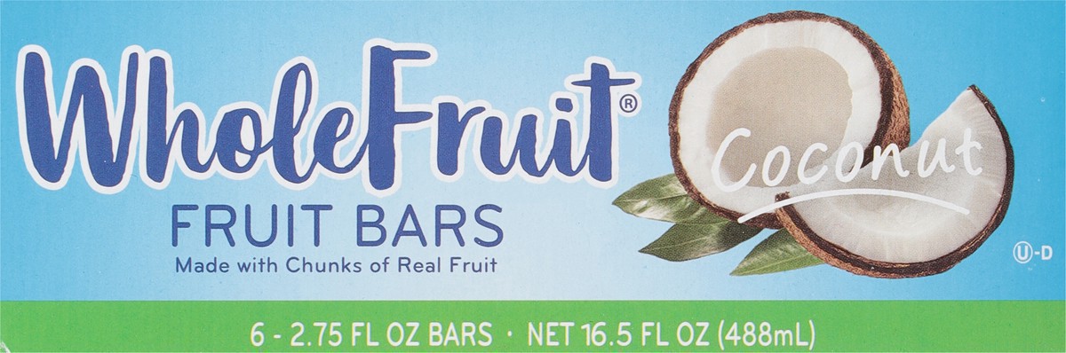 slide 10 of 12, Whole Fruit Coconut Fruit Bars 6 - 2.75 fl oz Bars, 6 ct
