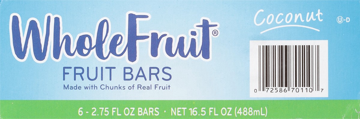 slide 4 of 12, Whole Fruit Coconut Fruit Bars 6 - 2.75 fl oz Bars, 6 ct
