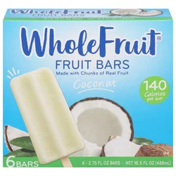 Whole Fruit Coconut Fruit Bars - 6 - 2.75 fl oz Bars