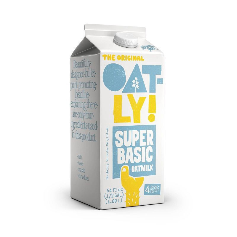 slide 2 of 6, Oatly The Original Super Basic Oatmilk 64 fl oz, 64 fl oz