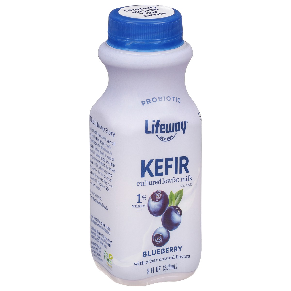 slide 2 of 9, Lifeway Blueberry Kefir 8 fl oz, 8 fl oz