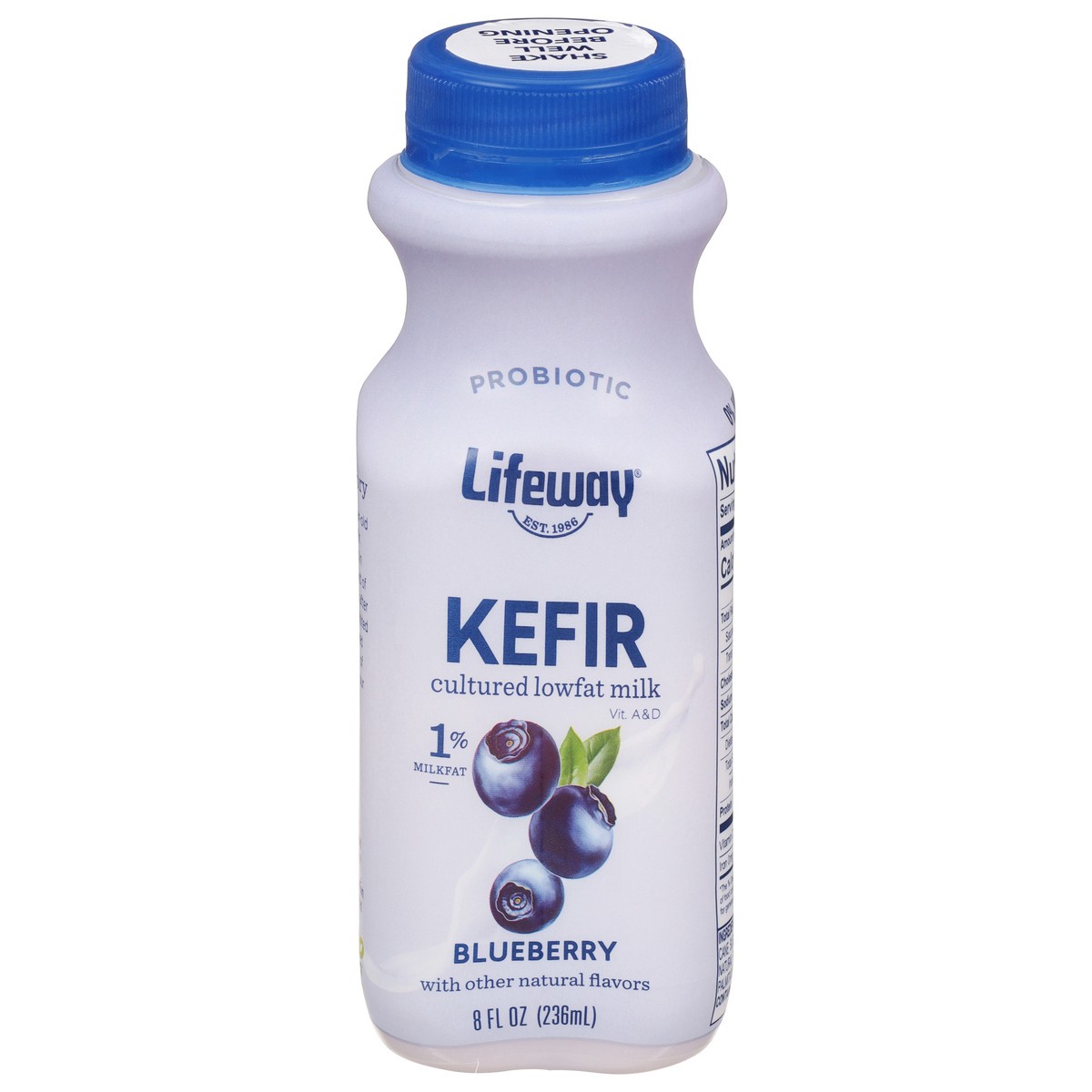 slide 1 of 9, Lifeway Blueberry Kefir 8 fl oz, 8 fl oz