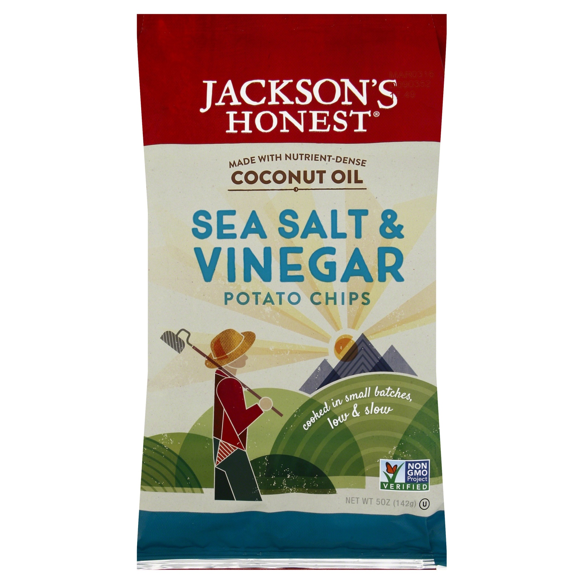 slide 1 of 5, Jackson's Honest Salt & Vinegar Potato Chips, 5 oz