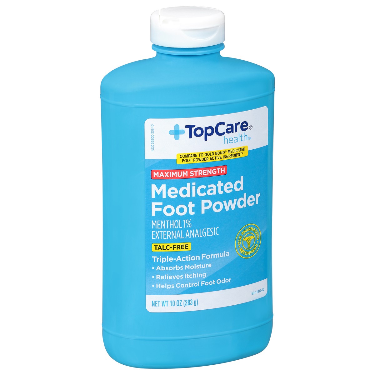 slide 6 of 9, TopCare Health Maximum Strength Medicated Foot Powder 10 oz, 10 oz