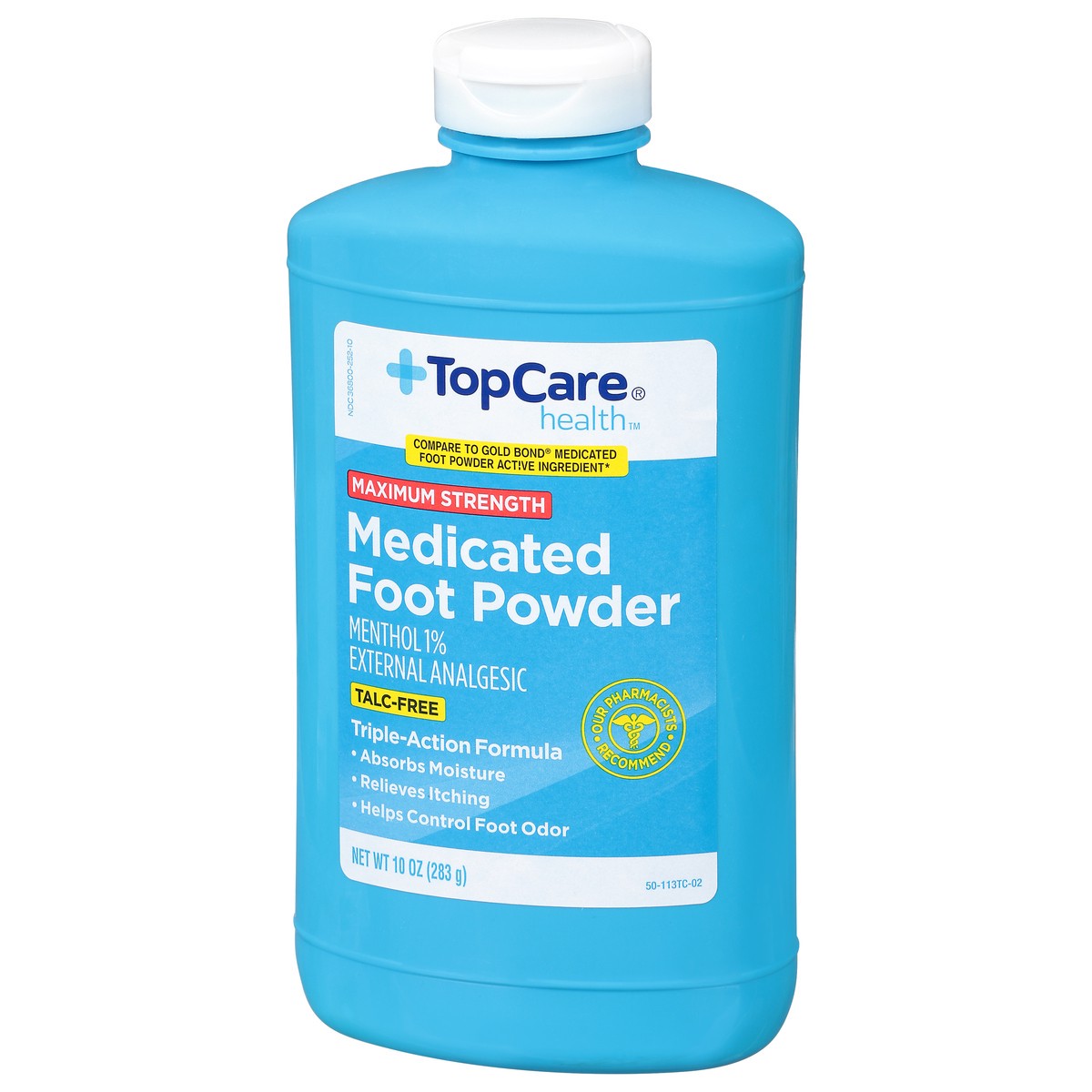 slide 3 of 9, TopCare Health Maximum Strength Medicated Foot Powder 10 oz, 10 oz