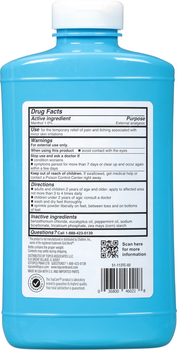 slide 7 of 9, TopCare Health Maximum Strength Medicated Foot Powder 10 oz, 10 oz