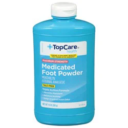 TopCare Health Maximum Strength Medicated Foot Powder 10 oz