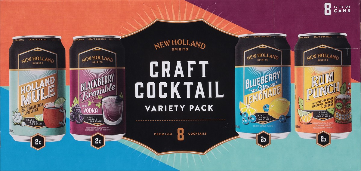 slide 6 of 12, New Holland Spirits Craft Cocktail Variety Pack 8 - 12 fl oz Cans, 8 ct