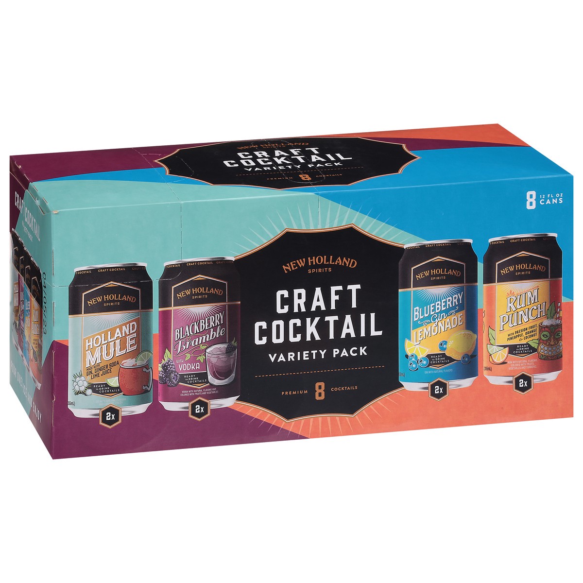 slide 5 of 12, New Holland Spirits Craft Cocktail Variety Pack 8 - 12 fl oz Cans, 8 ct