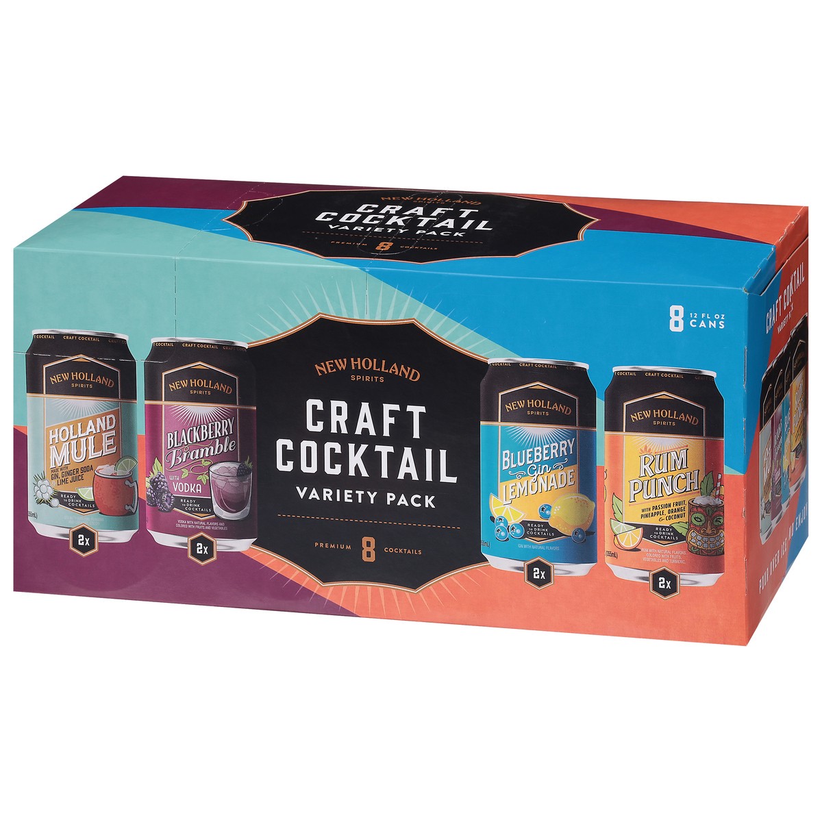 slide 11 of 12, New Holland Spirits Craft Cocktail Variety Pack 8 - 12 fl oz Cans, 8 ct