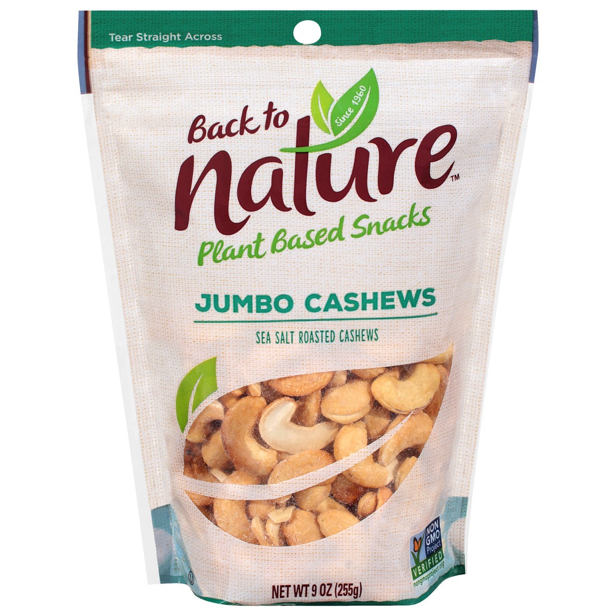 slide 1 of 9, Back to Nature Jumbo Cashews, 9 oz