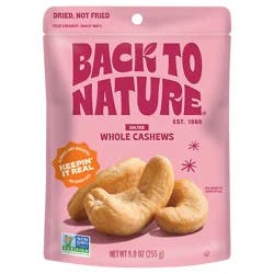 Back to Nature Cashews, Jumbo, Roasted, Sea Salt