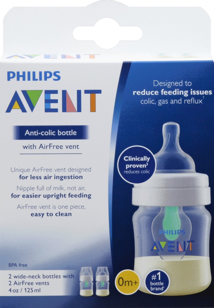 slide 3 of 6, Avent Natural Feeding Classic 4 oz Bottles (0+ Months), 2 ct