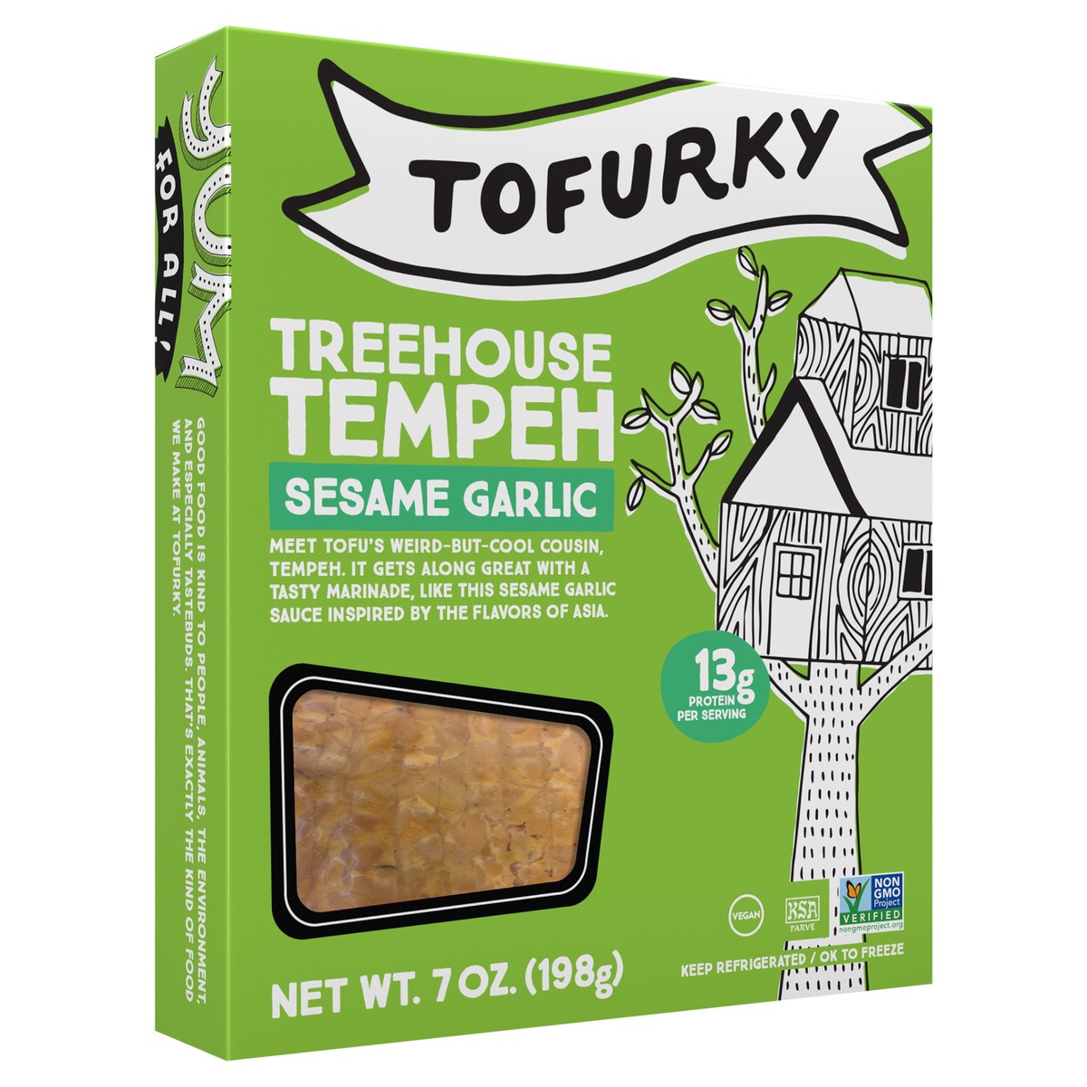 slide 2 of 6, Tofurky Sesame Galic Tempeh, 7 oz