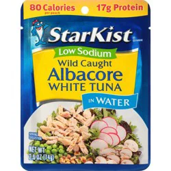 StarKist Low Sodium Wild Caught Albacore White Tuna in Water 2.6 oz