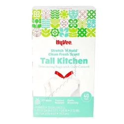 Hy-Vee Stretch' N Hold Clean Fresh Scent Tall Kitchen Drawstring Bags
