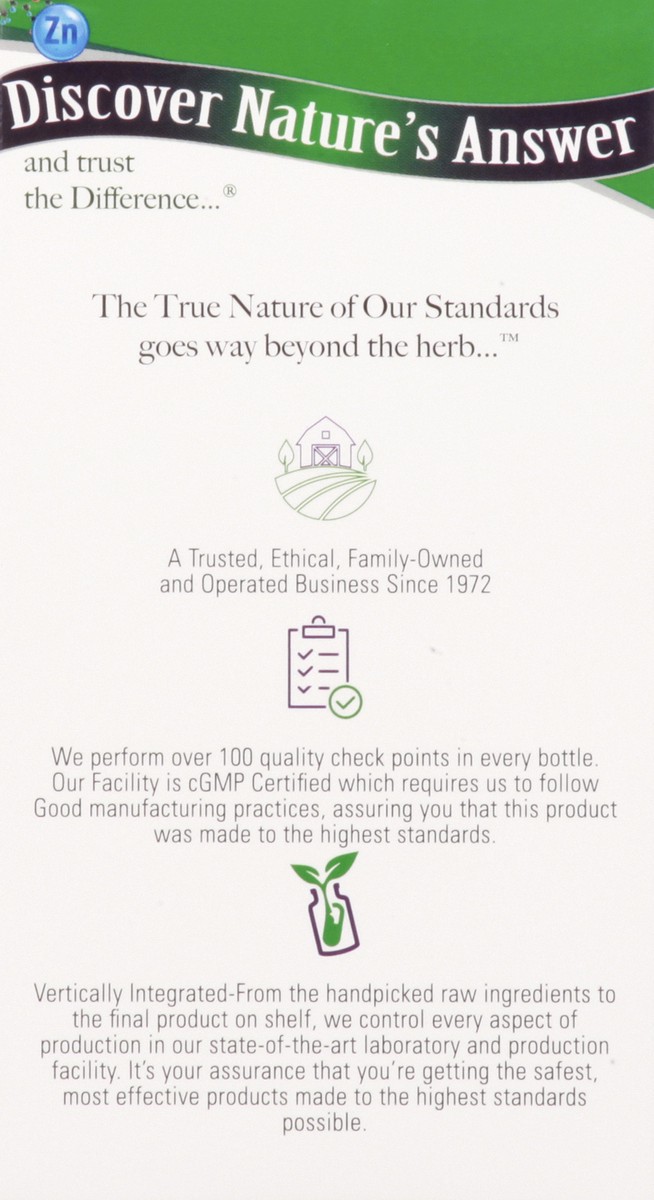 slide 3 of 13, Nature's Answer 25 mg Vegetarian Capsules Zinc Plus 60 ea, 60 ct