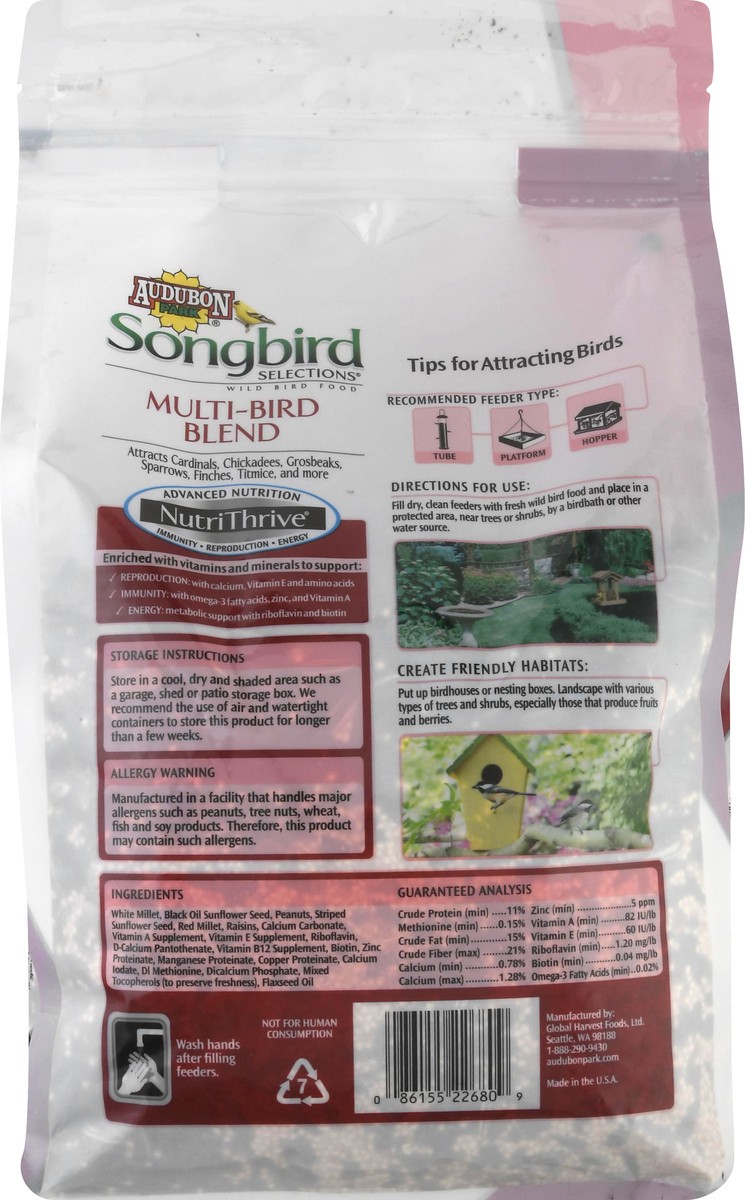 slide 2 of 9, Audubon Park Songbird Selections Wild Multi-Bird Blend Bird Food 5 lb, 5 lb