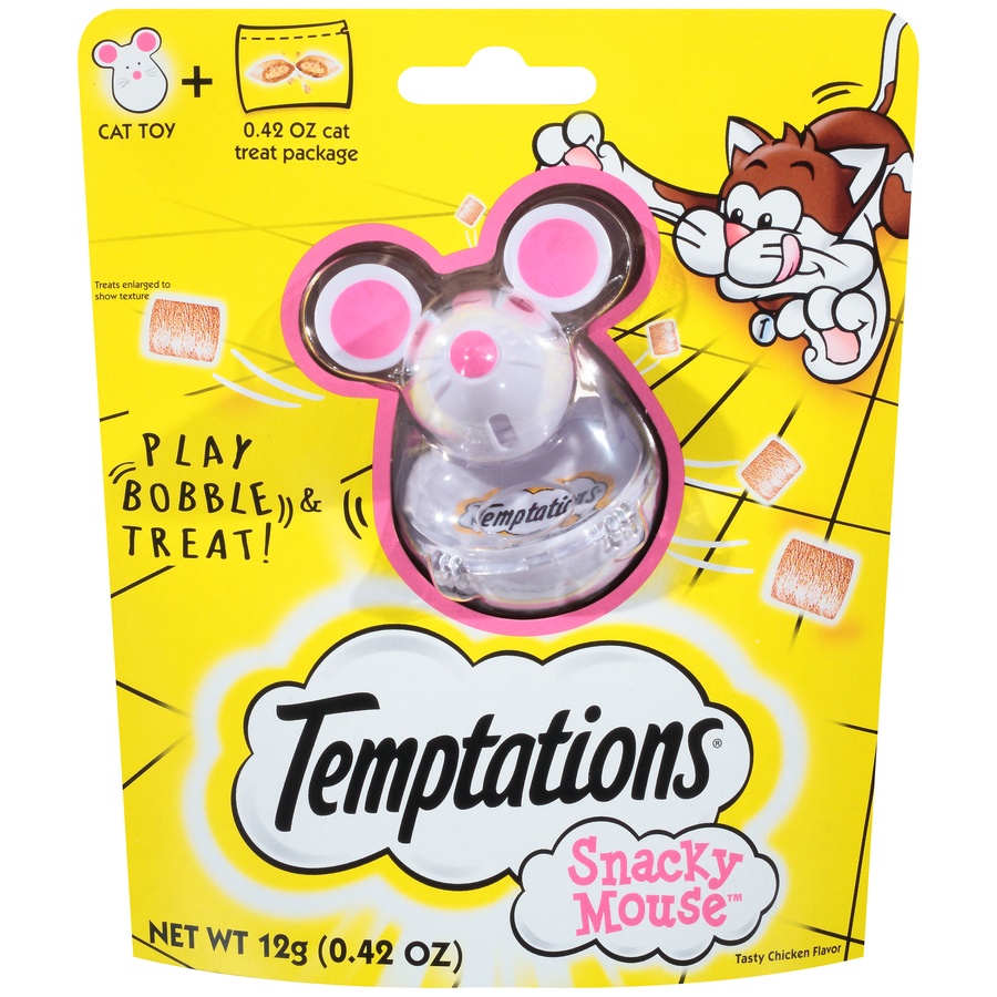 slide 1 of 9, Temptations Snacky Mouse Cat Treat Kit 2 ct Pack, 12 g