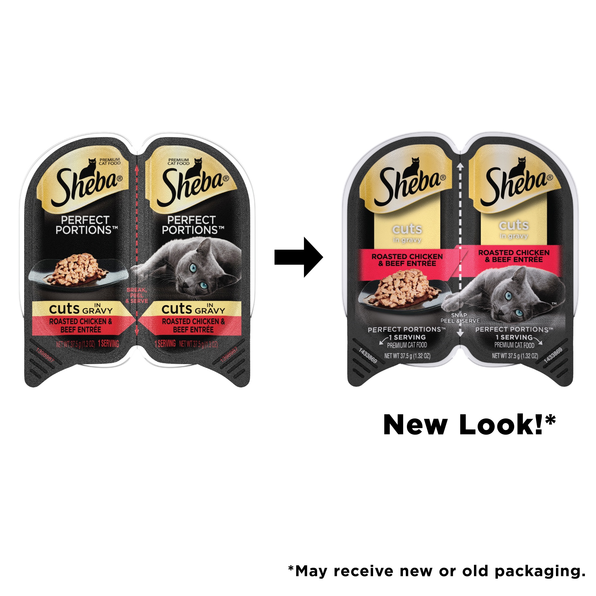 SHEBA Wet Cat Food Cuts in Gravy Roasted Chicken & Beef Entrée 2 ct 2.6 oz Shipt