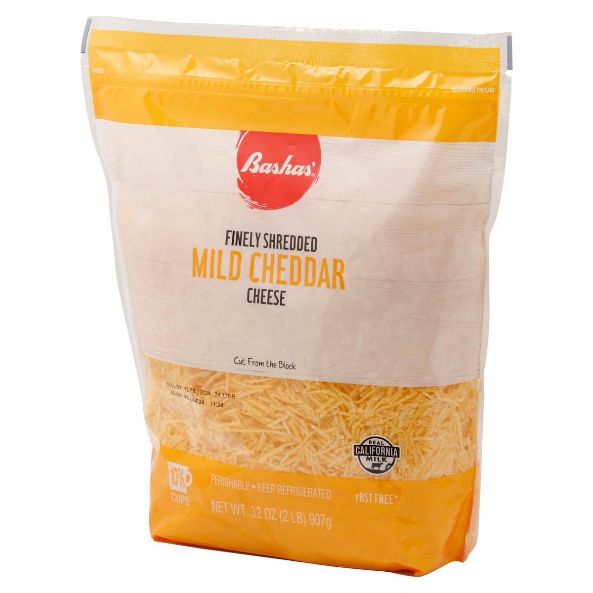 slide 8 of 13, Bashas Fine Shred Mild Cheddar, 32 oz