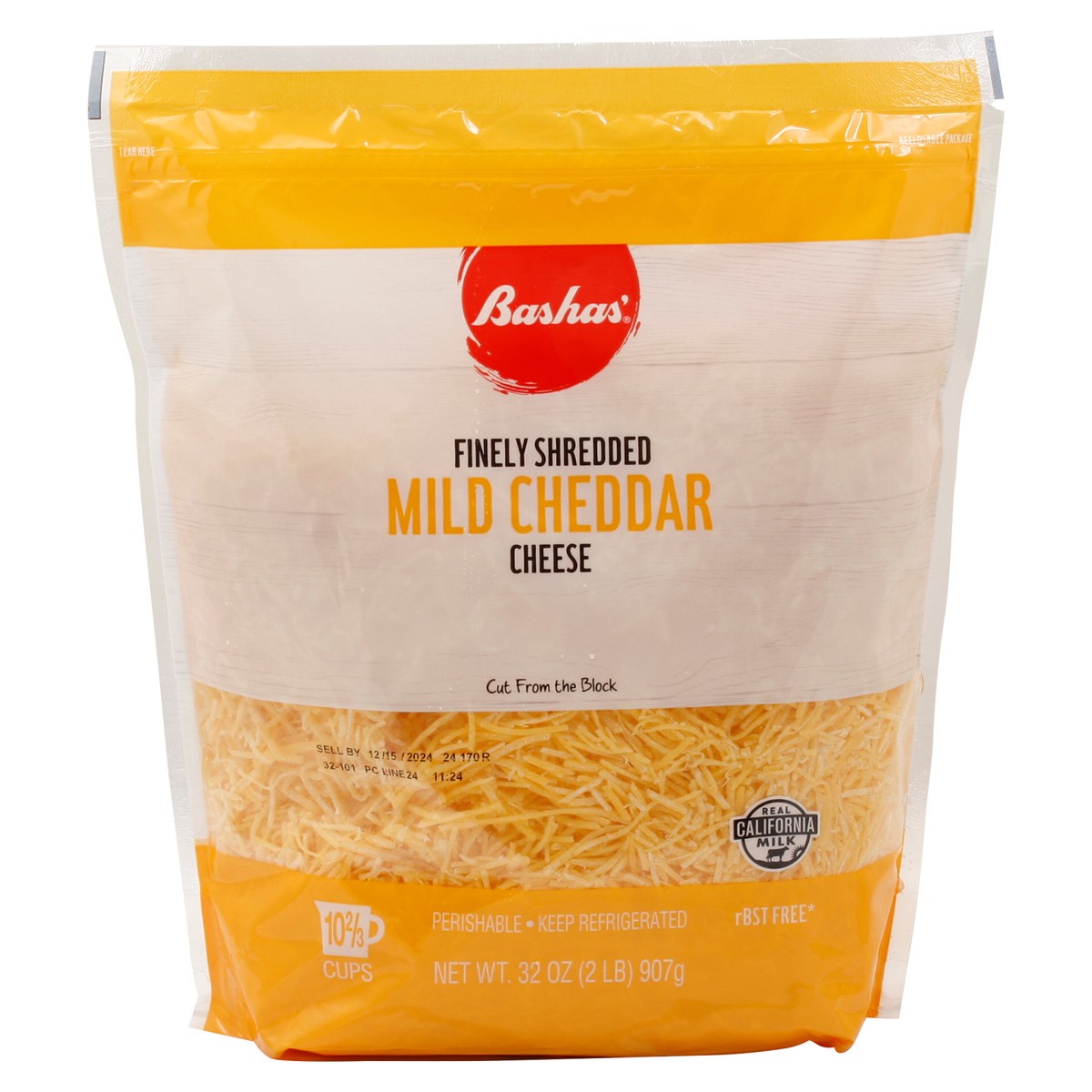 slide 1 of 13, Bashas Fine Shred Mild Cheddar, 32 oz