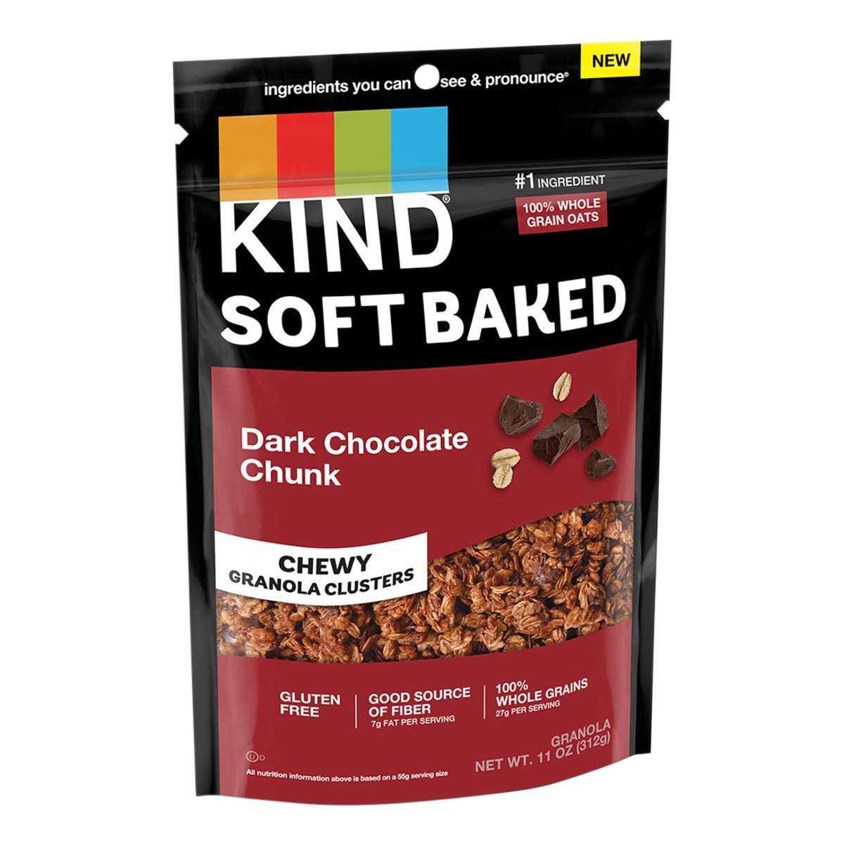 slide 8 of 13, KIND Soft Baked Dark Chocolate Chunk Granola, 11 oz