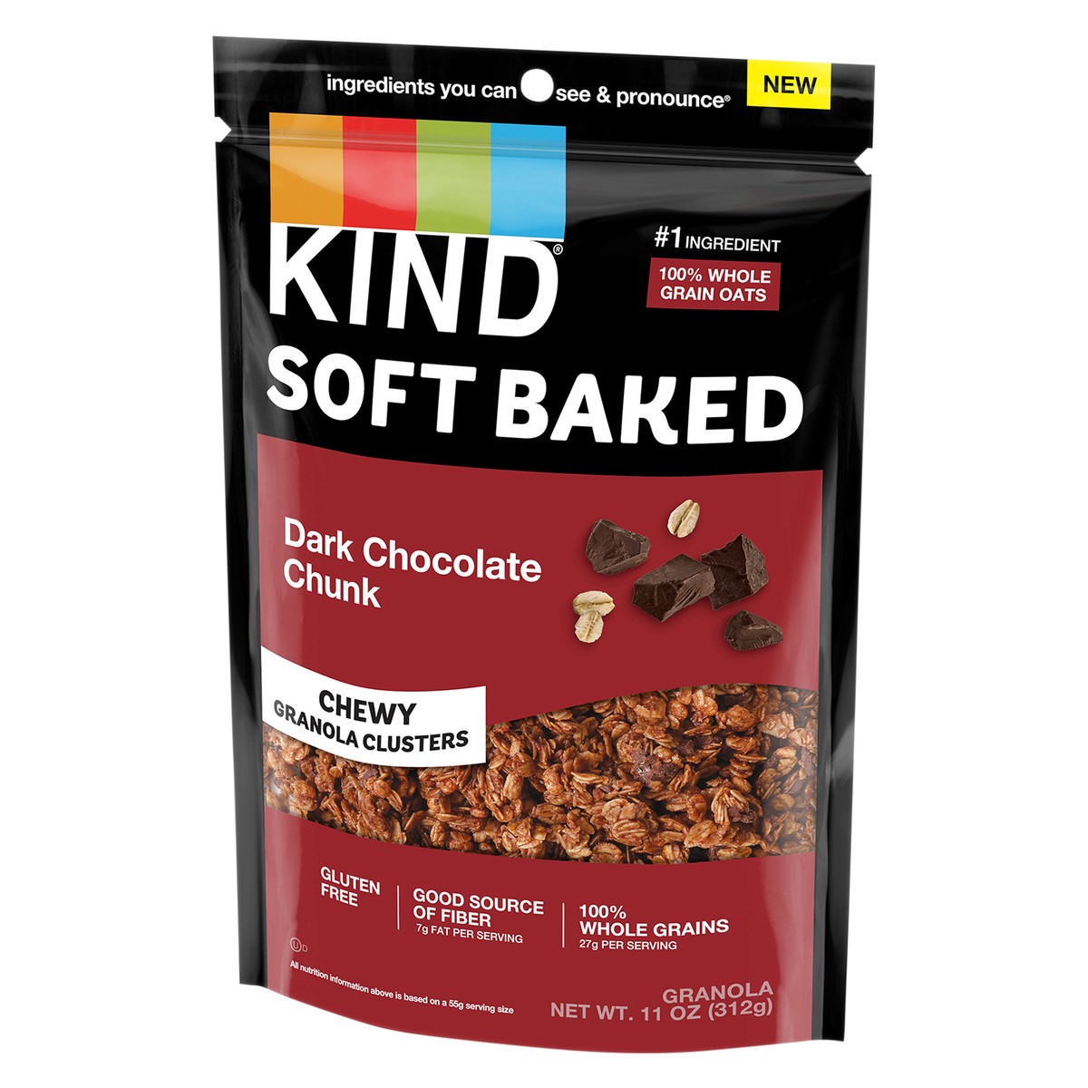 slide 11 of 13, KIND Soft Baked Dark Chocolate Chunk Granola, 11 oz