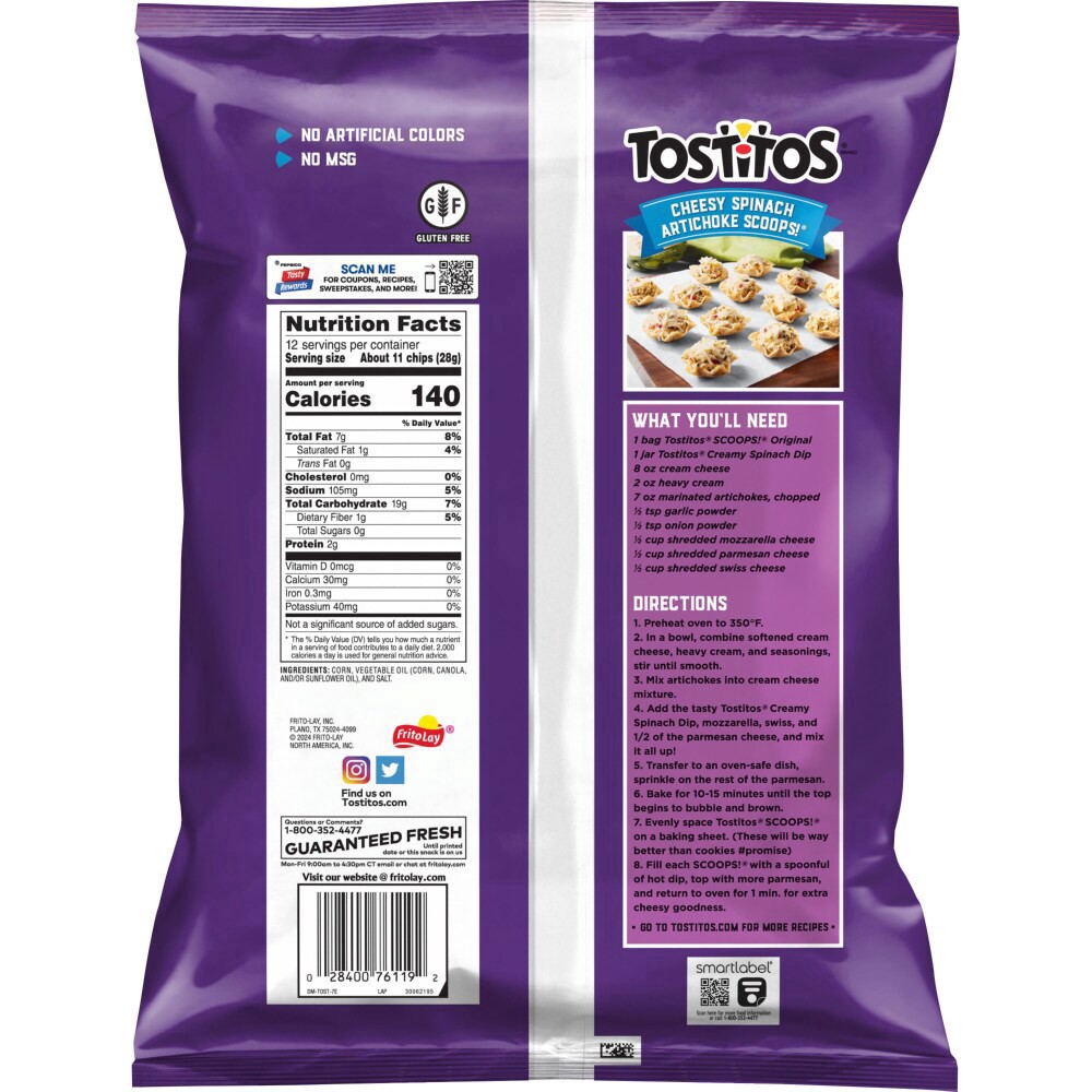 slide 2 of 2, Tostitos Scoops Bonus Size 12oz - 12 OZ, 12 oz
