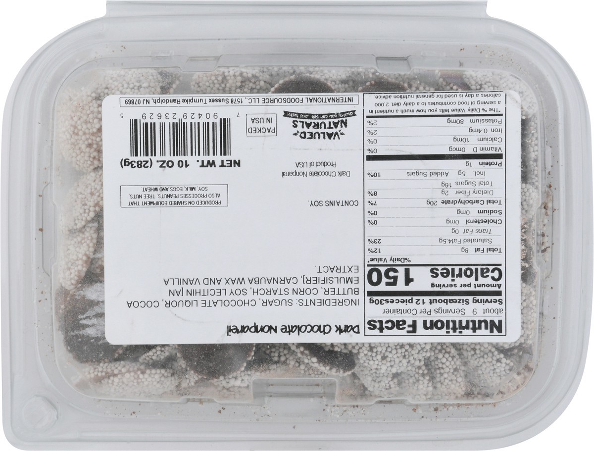 slide 11 of 12, Valued Naturals Nonpareil Dark Chocolate 10 oz, 10 oz