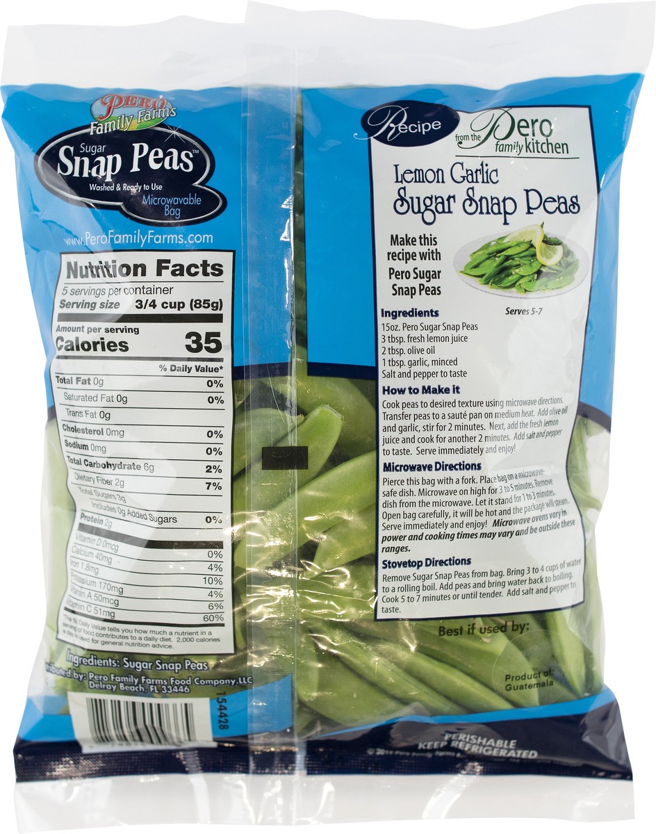 slide 7 of 9, Pero Family Farms Sugar Snap Peas, 15 oz